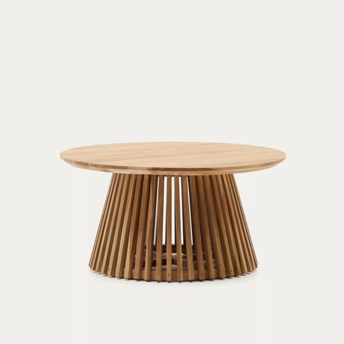 Alessia Natural Teak Slatted Round Coffee Table