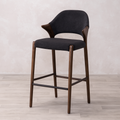 Dark Grey Breakfast Bar Stool on a wooden floor.