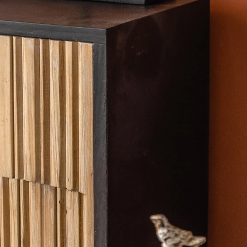 Jasper Narrow Hallway Sideboard With Black Wood Frame