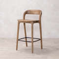 Wood Counter Stools With Backs front view