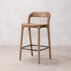 Wood Counter Stools With Backs front view