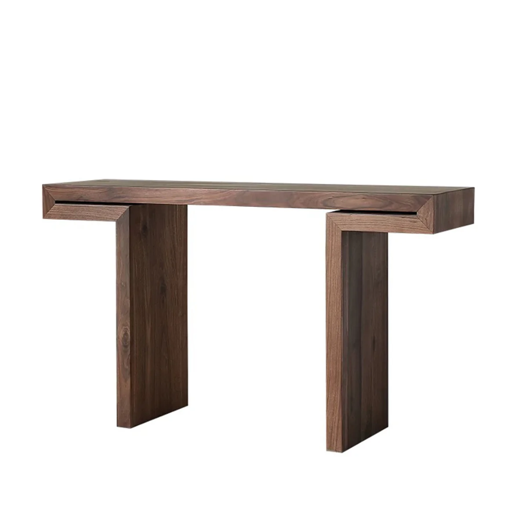 Dark Wood Hallway Table on a white background