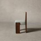 Sienna Walnut Wood And Boucle Dining Room Chair